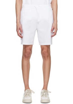 BOSS White Embroidered Shorts
