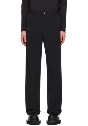Uncertain Factor Black Roll Trousers
