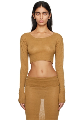 Aya Muse Tan Lyca Long Sleeve T-Shirt