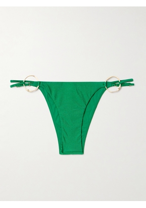 Cult Gaia - Golda Embellished Bikini Briefs - Green - xx small,x small,small,medium,large,x large