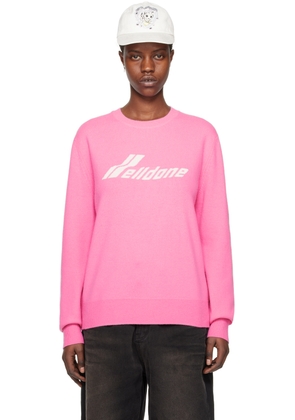 We11done Pink Jacquard Sweater