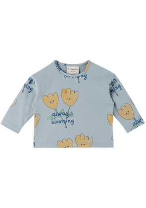 The Campamento Baby Blue Flowers Allover T-Shirt