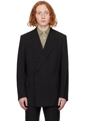 Dunhill Black Double-Breasted Blazer