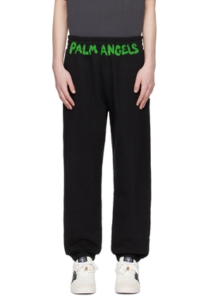 Palm Angels Black Printed Sweatpants