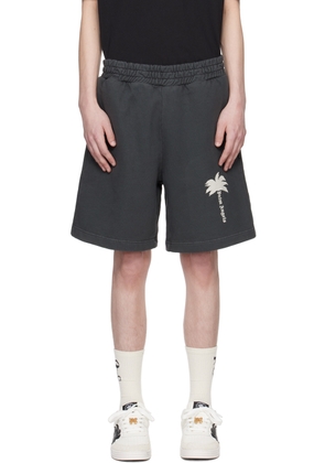 Palm Angels Gray 'The Palm' Shorts