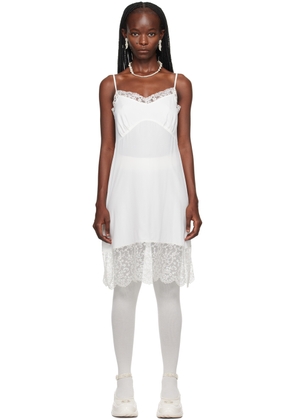 Simone Rocha White Lace Trim Midi Dress