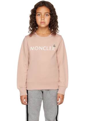 Moncler Enfant Kids Pink Logo Sweatshirt