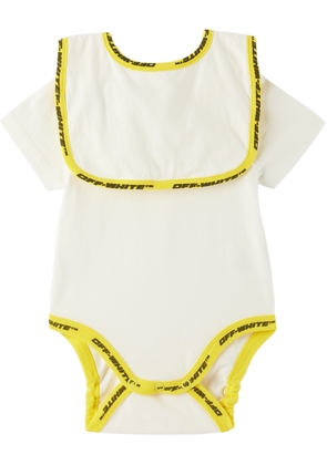 Off-White Baby White Industrial Bodysuit & Bib Set