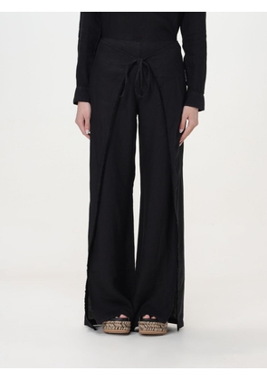 Pants 120% LINO Woman color Black