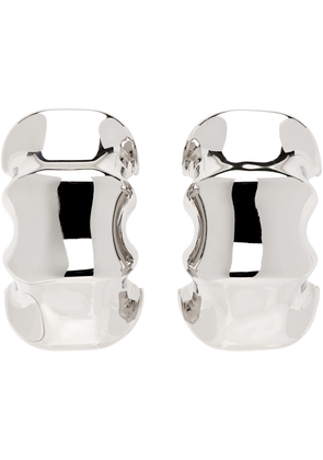 KHAITE Silver 'The Medium Julius Loop' Earrings