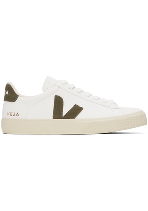 VEJA White & Brown Campo Leather Sneakers