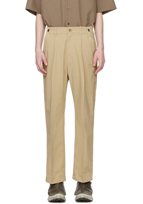 meanswhile Beige Side Zip Trousers