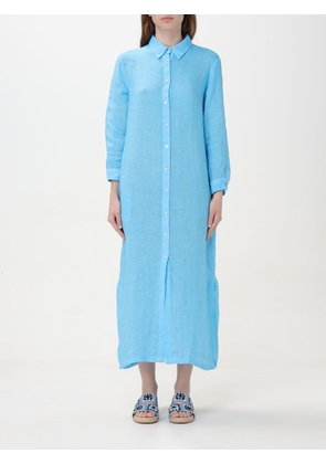 Dress 120% LINO Woman color Blue