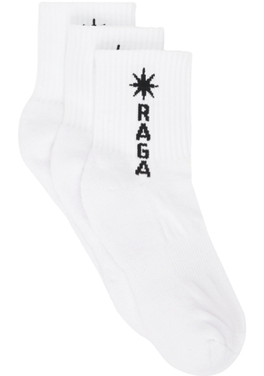Raga Malak Three-Pack White Innocent Socks