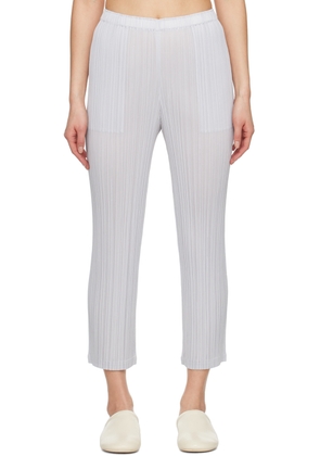 PLEATS PLEASE ISSEY MIYAKE Gray Monthly Colors January Trousers
