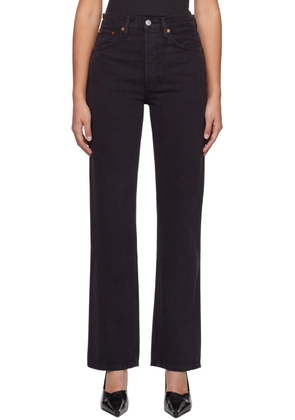 Re/Done Black High-Rise Jeans