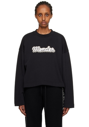 Moncler Black Appliqué Sweatshirt