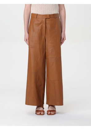 Pants ALYSI Woman color Leather
