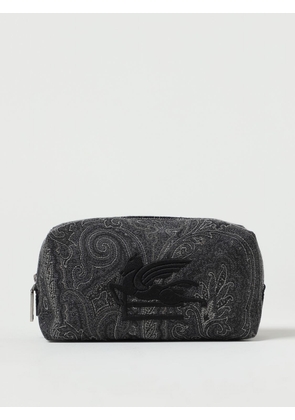 Etro beauty case in jacquard cotton with embroidered Pegasus