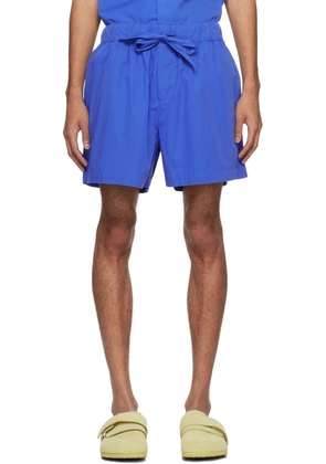 Tekla Blue Drawstring Pyjama Shorts