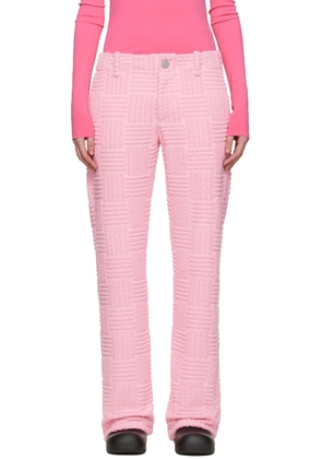 Bottega Veneta Pink Intreccio Trousers