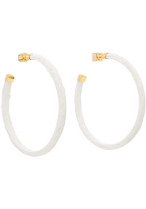 JACQUEMUS White 'Les Créoles Plâtre' Earrings