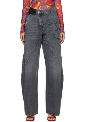 JW Anderson Gray Twisted Jeans
