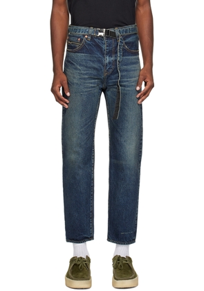 sacai Blue Belted Jeans