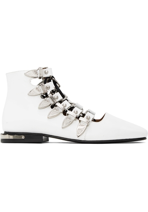 Toga Pulla White Buckle Boots