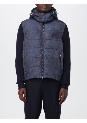 Etro down jacket in nylon with Paisley pattern