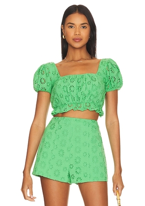 Lovers and Friends Leah Top in Green. Size S.