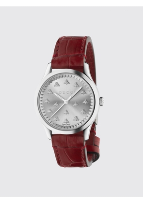G-Timeless Gucci watch in steel and leather
