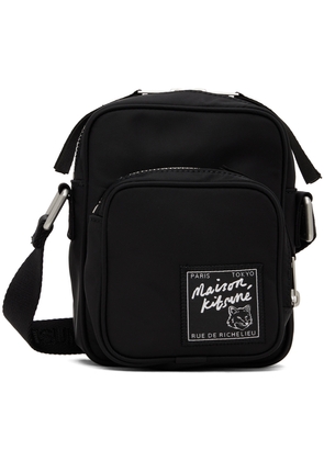 Maison Kitsuné Black 'The Traveller' Crossbody Bag
