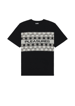 Pleasures Check Knit Shirt in Black. Size S.