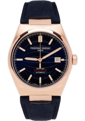 Frédérique Constant Navy & Rose Gold Highlife COSC Automatic Watch