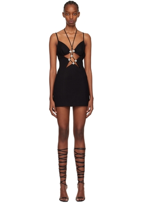 AREA Black Star Cutout Minidress