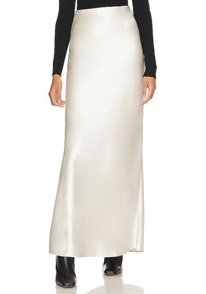 Line & Dot Dreamer Maxi Skirt in Ivory. Size L, S, XS.