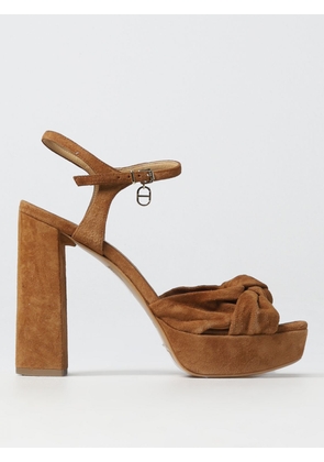 Heeled Sandals TWINSET Woman color Tobacco