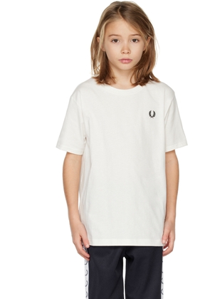 Fred Perry Kids White Crewneck T-Shirt