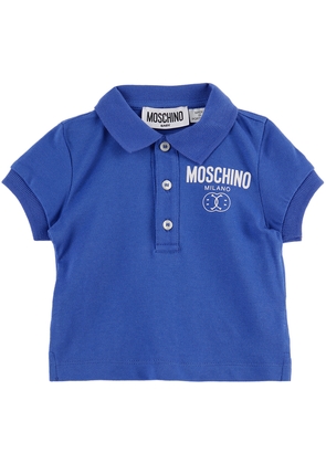 Moschino Baby Blue Double Smiley Polo