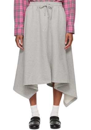 ADER error Gray Asymmetric Midi Skirt