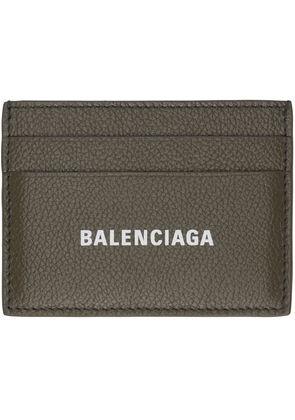 Balenciaga Khaki Printed Card Holder