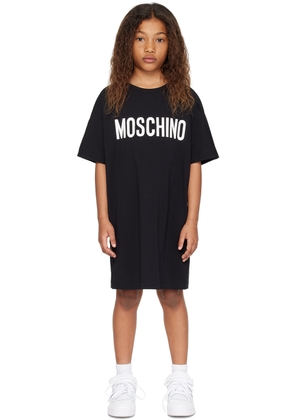 Moschino Kids Black Printed Dress