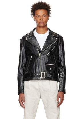sacai Black Schott Edition Leather Jacket
