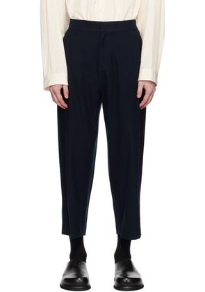 AMOMENTO Navy Snap Garconne Trousers