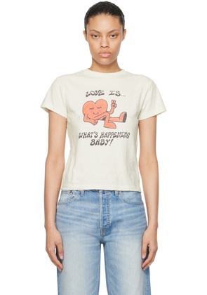 Re/Done Off-White 'Love Is What's Happening, Baby!' T-Shirt