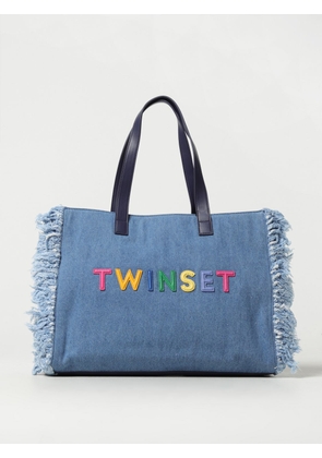 Tote Bags TWINSET Woman color Denim