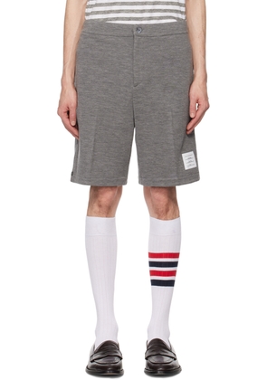 Thom Browne Gray Zip-Fly Shorts