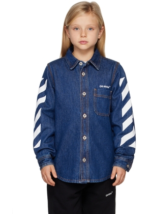 Off-White Kids Blue Arrow Denim Shirt