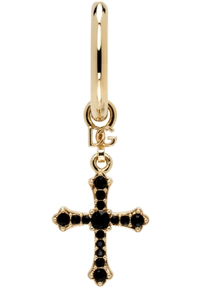 Dolce & Gabbana Gold & Black Cross Single Earring